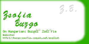 zsofia buzgo business card